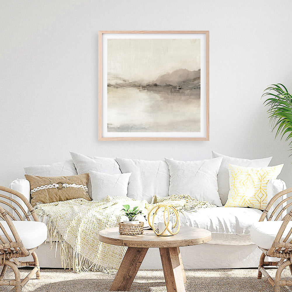 Shop Blush Horizon II (Square) Art Print a painted abstract themed wall art print from The Print Emporium wall artwork collection - Buy Australian made fine art painting style poster and framed prints for the home and your interior decor room, TPE-PC-EZ897-AP