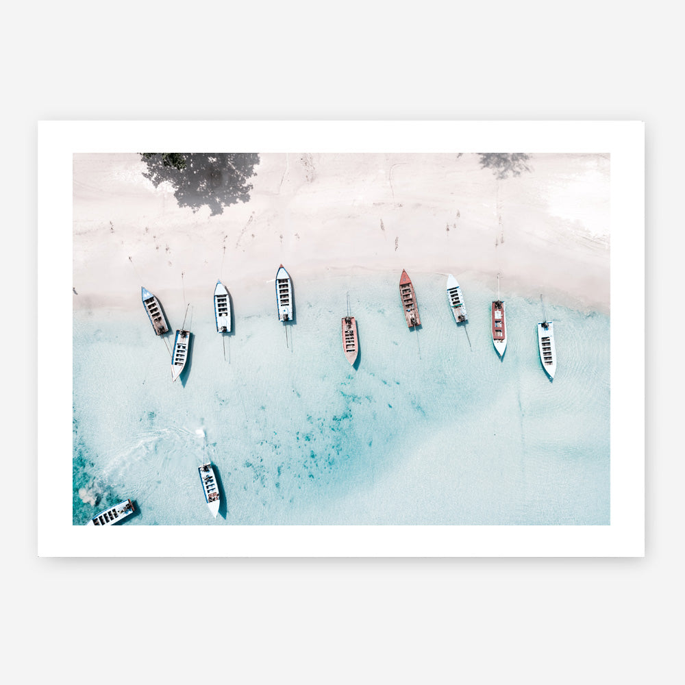 Shop Boats From Above Photo Art Print a coastal themed photography wall art print from The Print Emporium wall artwork collection - Buy Australian made fine art poster and framed prints for the home and your interior decor, TPE-793-AP