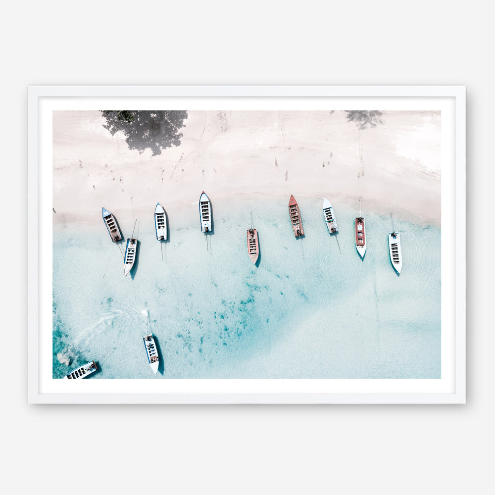 Shop Boats From Above Photo Art Print a coastal themed photography wall art print from The Print Emporium wall artwork collection - Buy Australian made fine art poster and framed prints for the home and your interior decor, TPE-793-AP