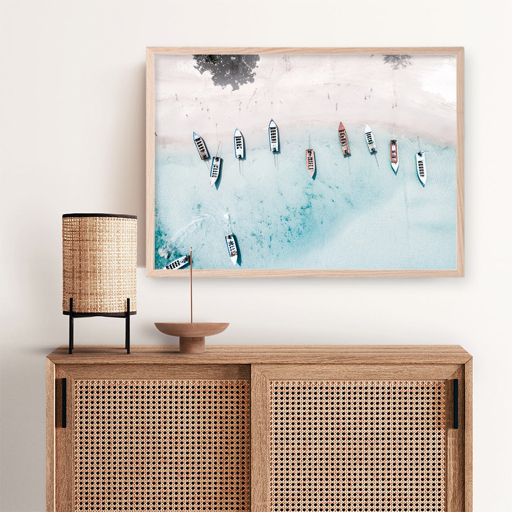 Shop Boats From Above Photo Art Print a coastal themed photography wall art print from The Print Emporium wall artwork collection - Buy Australian made fine art poster and framed prints for the home and your interior decor, TPE-793-AP