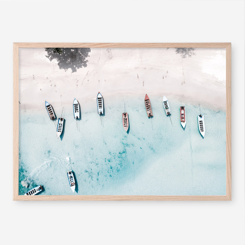 Shop Boats From Above Photo Art Print a coastal themed photography wall art print from The Print Emporium wall artwork collection - Buy Australian made fine art poster and framed prints for the home and your interior decor, TPE-793-AP