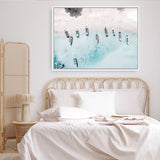 Shop Boats From Above Photo Canvas Print a coastal themed photography framed stretched canvas print from The Print Emporium wall artwork collection - Buy Australian made prints for the home and your interior decor space, TPE-793-CA-35X46-NF
