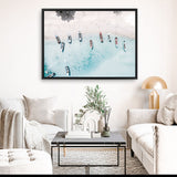 Shop Boats From Above Photo Canvas Print a coastal themed photography framed stretched canvas print from The Print Emporium wall artwork collection - Buy Australian made prints for the home and your interior decor space, TPE-793-CA-35X46-NF