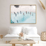 Shop Boats From Above Photo Canvas Print a coastal themed photography framed stretched canvas print from The Print Emporium wall artwork collection - Buy Australian made prints for the home and your interior decor space, TPE-793-CA-35X46-NF