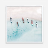 Shop Boats From Above (Square) Photo Art Print a coastal themed photography wall art print from The Print Emporium wall artwork collection - Buy Australian made fine art poster and framed prints for the home and your interior decor, TPE-794-AP