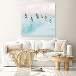 Shop Boats From Above (Square) Photo Canvas a coastal themed photography framed stretched canvas print from The Print Emporium wall artwork collection - Buy Australian made prints for the home and your interior decor space, TPE-794-CA-40X40-NF