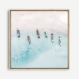 Shop Boats From Above (Square) Photo Canvas a coastal themed photography framed stretched canvas print from The Print Emporium wall artwork collection - Buy Australian made prints for the home and your interior decor space, TPE-794-CA-40X40-NF