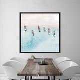 Shop Boats From Above (Square) Photo Canvas a coastal themed photography framed stretched canvas print from The Print Emporium wall artwork collection - Buy Australian made prints for the home and your interior decor space, TPE-794-CA-40X40-NF