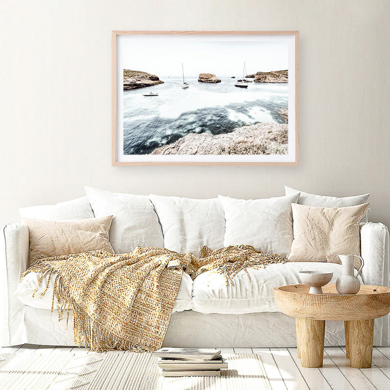 Shop Boats In The Bay Photo Art Print a coastal themed photography wall art print from The Print Emporium wall artwork collection - Buy Australian made fine art poster and framed prints for the home and your interior decor, TPE-1070-AP