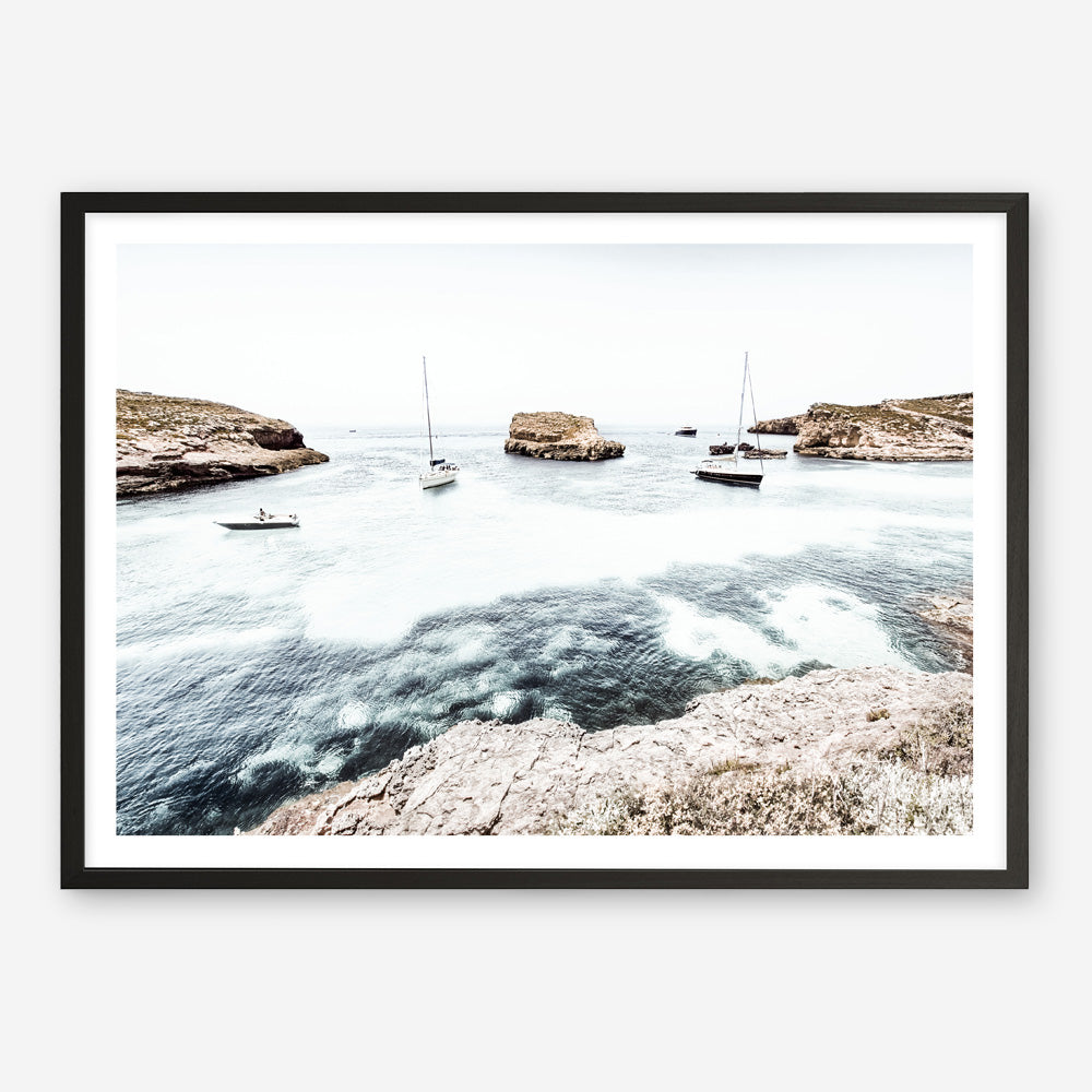 Shop Boats In The Bay Photo Art Print a coastal themed photography wall art print from The Print Emporium wall artwork collection - Buy Australian made fine art poster and framed prints for the home and your interior decor, TPE-1070-AP