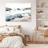 Shop Boats In The Bay Photo Canvas Print a coastal themed photography framed stretched canvas print from The Print Emporium wall artwork collection - Buy Australian made prints for the home and your interior decor space, TPE-1070-CA-35X46-NF