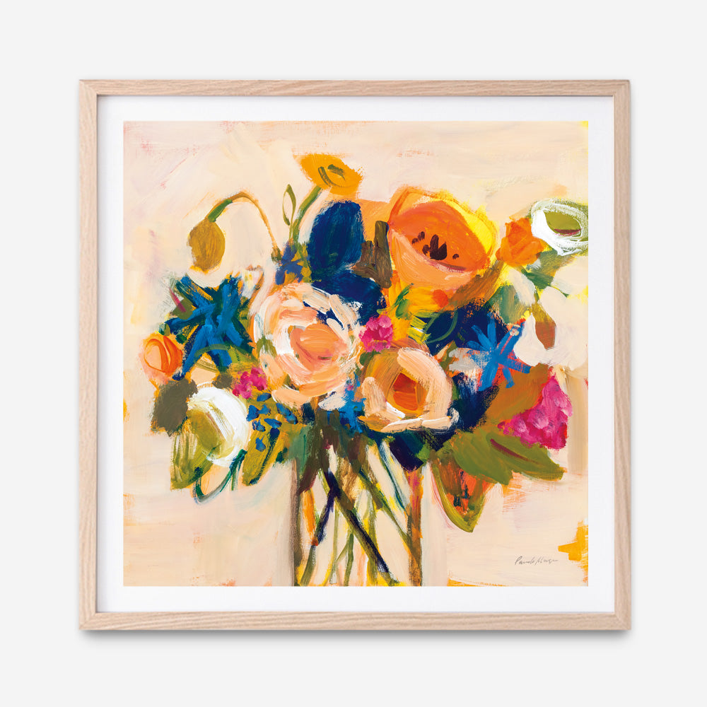 Shop Boho Blooms (Square) Art Print a floral themed painted wall art print from The Print Emporium wall artwork collection - Buy Australian made fine art painting style poster and framed prints for the home and your interior decor room