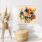 Shop Boho Blooms (Square) Art Print a floral themed painted wall art print from The Print Emporium wall artwork collection - Buy Australian made fine art painting style poster and framed prints for the home and your interior decor room