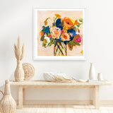 Shop Boho Blooms (Square) Art Print a floral themed painted wall art print from The Print Emporium wall artwork collection - Buy Australian made fine art painting style poster and framed prints for the home and your interior decor room
