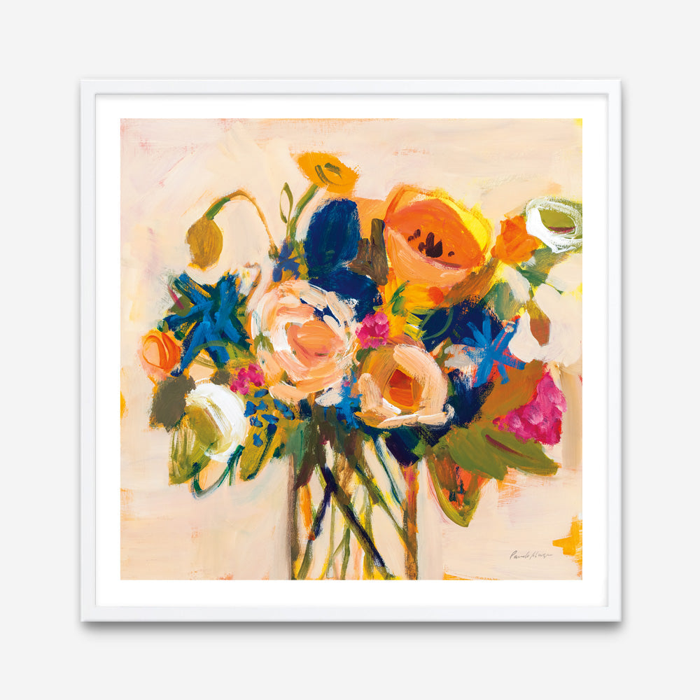 Shop Boho Blooms (Square) Art Print a floral themed painted wall art print from The Print Emporium wall artwork collection - Buy Australian made fine art painting style poster and framed prints for the home and your interior decor room