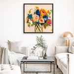 Shop Boho Blooms (Square) Art Print a floral themed painted wall art print from The Print Emporium wall artwork collection - Buy Australian made fine art painting style poster and framed prints for the home and your interior decor room