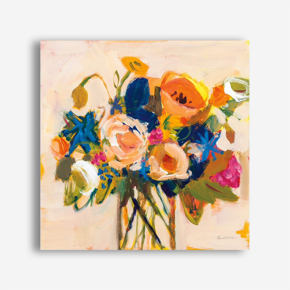 Shop Boho Blooms (Square) Canvas Print a floral themed painted framed canvas wall art print from The Print Emporium artwork collection - Buy Australian made fine art painting style stretched canvas prints for the home and your interior decor space, TPE-WA-70540-CA-40X40-NF