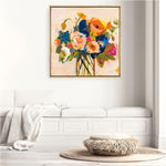 Shop Boho Blooms (Square) Canvas Print a floral themed painted framed canvas wall art print from The Print Emporium artwork collection - Buy Australian made fine art painting style stretched canvas prints for the home and your interior decor space, TPE-WA-70540-CA-40X40-NF