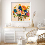 Shop Boho Blooms (Square) Canvas Print a floral themed painted framed canvas wall art print from The Print Emporium artwork collection - Buy Australian made fine art painting style stretched canvas prints for the home and your interior decor space, TPE-WA-70540-CA-40X40-NF