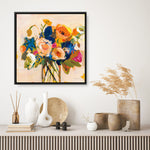 Shop Boho Blooms (Square) Canvas Print a floral themed painted framed canvas wall art print from The Print Emporium artwork collection - Buy Australian made fine art painting style stretched canvas prints for the home and your interior decor space, TPE-WA-70540-CA-40X40-NF