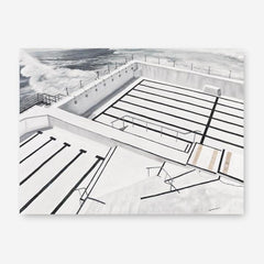 Shop Bondi Icebergs Pool Canvas Print a coastal themed painted framed canvas wall art print from The Print Emporium artwork collection - Buy Australian made fine art painting style stretched canvas prints for the home and your interior decor space, TPE-332-CA-35X46-NF