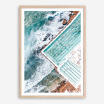 Shop Bondi Pool Aerial I Photo Art Print a coastal themed photography wall art print from The Print Emporium wall artwork collection - Buy Australian made fine art poster and framed prints for the home and your interior decor, TPE-1260-AP