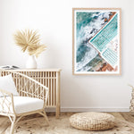 Shop Bondi Pool Aerial I Photo Art Print a coastal themed photography wall art print from The Print Emporium wall artwork collection - Buy Australian made fine art poster and framed prints for the home and your interior decor, TPE-1260-AP
