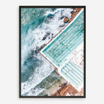 Shop Bondi Pool Aerial I Photo Art Print a coastal themed photography wall art print from The Print Emporium wall artwork collection - Buy Australian made fine art poster and framed prints for the home and your interior decor, TPE-1260-AP