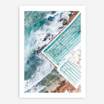 Shop Bondi Pool Aerial I Photo Art Print a coastal themed photography wall art print from The Print Emporium wall artwork collection - Buy Australian made fine art poster and framed prints for the home and your interior decor, TPE-1260-AP