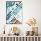 Shop Bondi Pool Aerial I Photo Art Print a coastal themed photography wall art print from The Print Emporium wall artwork collection - Buy Australian made fine art poster and framed prints for the home and your interior decor, TPE-1260-AP