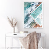 Shop Bondi Pool Aerial I Photo Art Print a coastal themed photography wall art print from The Print Emporium wall artwork collection - Buy Australian made fine art poster and framed prints for the home and your interior decor, TPE-1260-AP