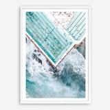 Shop Bondi Pool Aerial II Photo Art Print a coastal themed photography wall art print from The Print Emporium wall artwork collection - Buy Australian made fine art poster and framed prints for the home and your interior decor, TPE-1262-AP