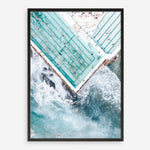 Shop Bondi Pool Aerial II Photo Art Print a coastal themed photography wall art print from The Print Emporium wall artwork collection - Buy Australian made fine art poster and framed prints for the home and your interior decor, TPE-1262-AP