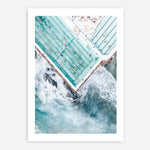 Shop Bondi Pool Aerial II Photo Art Print a coastal themed photography wall art print from The Print Emporium wall artwork collection - Buy Australian made fine art poster and framed prints for the home and your interior decor, TPE-1262-AP