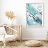 Shop Bondi Pool Aerial II Photo Art Print a coastal themed photography wall art print from The Print Emporium wall artwork collection - Buy Australian made fine art poster and framed prints for the home and your interior decor, TPE-1262-AP