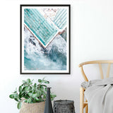 Shop Bondi Pool Aerial II Photo Art Print a coastal themed photography wall art print from The Print Emporium wall artwork collection - Buy Australian made fine art poster and framed prints for the home and your interior decor, TPE-1262-AP