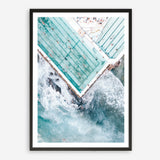 Shop Bondi Pool Aerial II Photo Art Print a coastal themed photography wall art print from The Print Emporium wall artwork collection - Buy Australian made fine art poster and framed prints for the home and your interior decor, TPE-1262-AP
