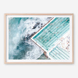 Shop Bondi Pool Aerial III Photo Art Print a coastal themed photography wall art print from The Print Emporium wall artwork collection - Buy Australian made fine art poster and framed prints for the home and your interior decor, TPE-1263-AP
