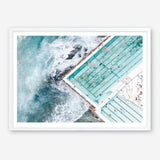 Shop Bondi Pool Aerial III Photo Art Print a coastal themed photography wall art print from The Print Emporium wall artwork collection - Buy Australian made fine art poster and framed prints for the home and your interior decor, TPE-1263-AP