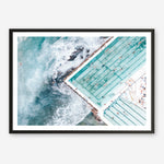 Shop Bondi Pool Aerial III Photo Art Print a coastal themed photography wall art print from The Print Emporium wall artwork collection - Buy Australian made fine art poster and framed prints for the home and your interior decor, TPE-1263-AP