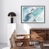 Shop Bondi Pool Aerial III Photo Art Print a coastal themed photography wall art print from The Print Emporium wall artwork collection - Buy Australian made fine art poster and framed prints for the home and your interior decor, TPE-1263-AP