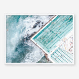 Shop Bondi Pool Aerial III Photo Art Print a coastal themed photography wall art print from The Print Emporium wall artwork collection - Buy Australian made fine art poster and framed prints for the home and your interior decor, TPE-1263-AP