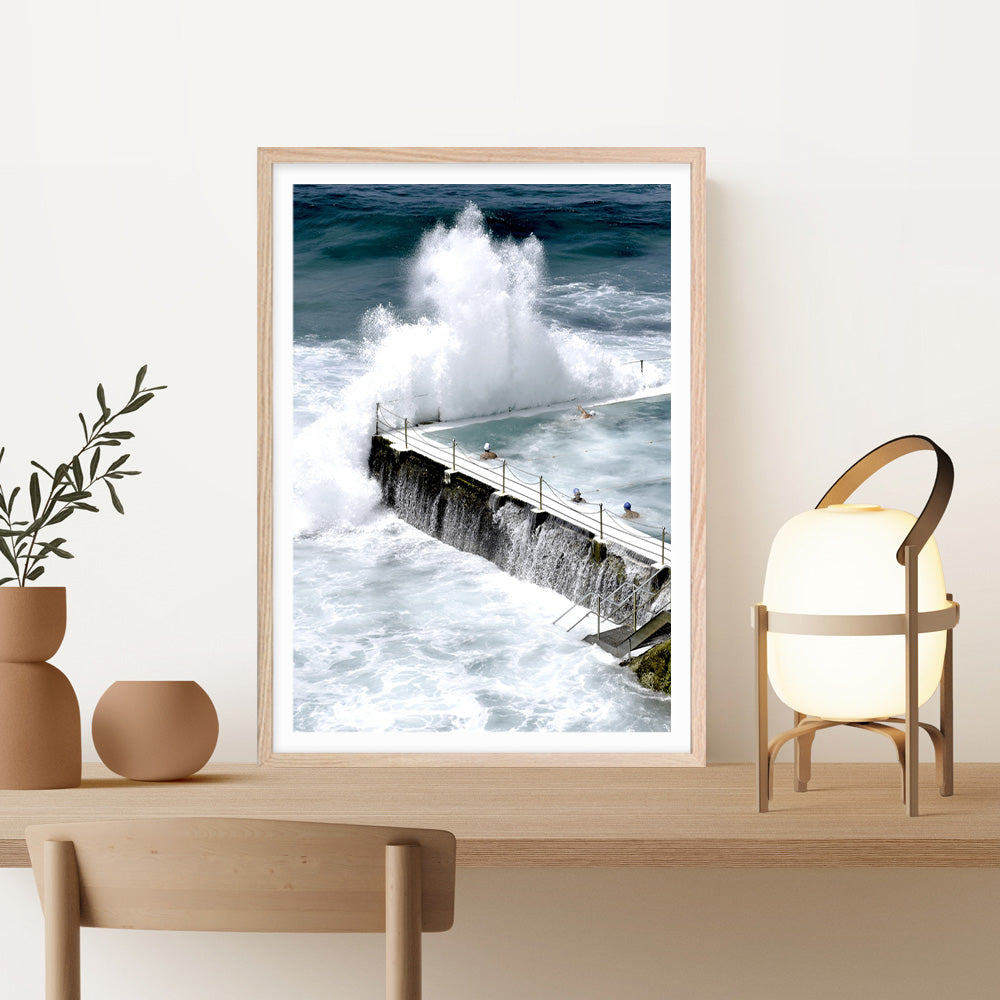Shop Bondi Storm I Photo Art Print a coastal themed photography wall art print from The Print Emporium wall artwork collection - Buy Australian made fine art poster and framed prints for the home and your interior decor, TPE-144-AP