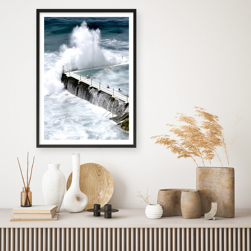 Shop Bondi Storm I Photo Art Print a coastal themed photography wall art print from The Print Emporium wall artwork collection - Buy Australian made fine art poster and framed prints for the home and your interior decor, TPE-144-AP