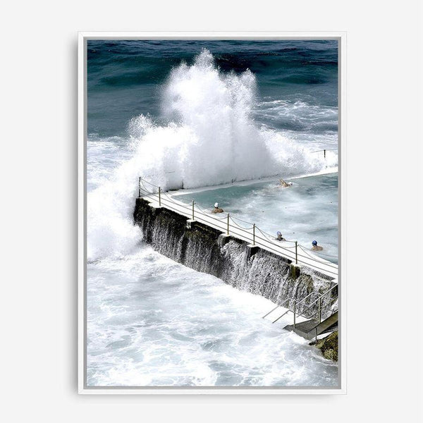Shop Bondi Storm I Photo Canvas Print a coastal themed photography framed stretched canvas print from The Print Emporium wall artwork collection - Buy Australian made prints for the home and your interior decor space, TPE-144-CA-35X46-NF