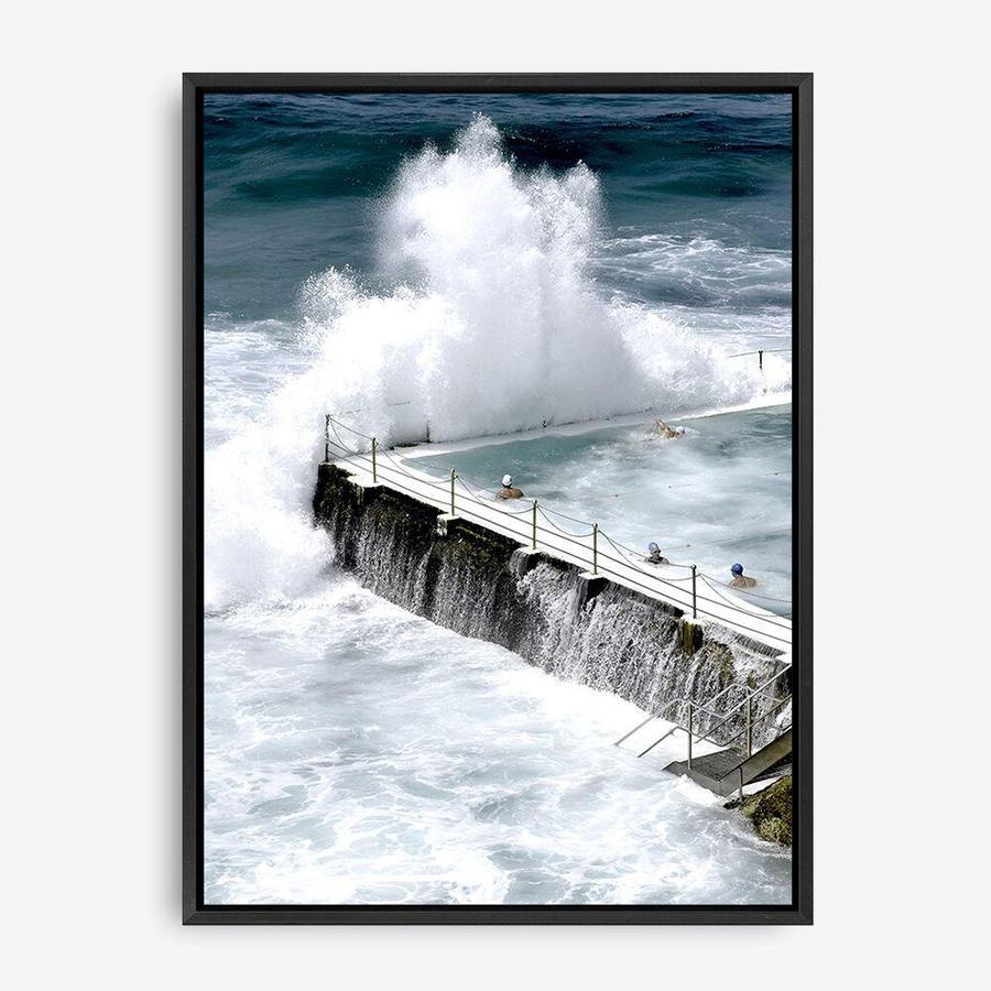 Shop Bondi Storm I Photo Canvas Print a coastal themed photography framed stretched canvas print from The Print Emporium wall artwork collection - Buy Australian made prints for the home and your interior decor space, TPE-144-CA-35X46-NF
