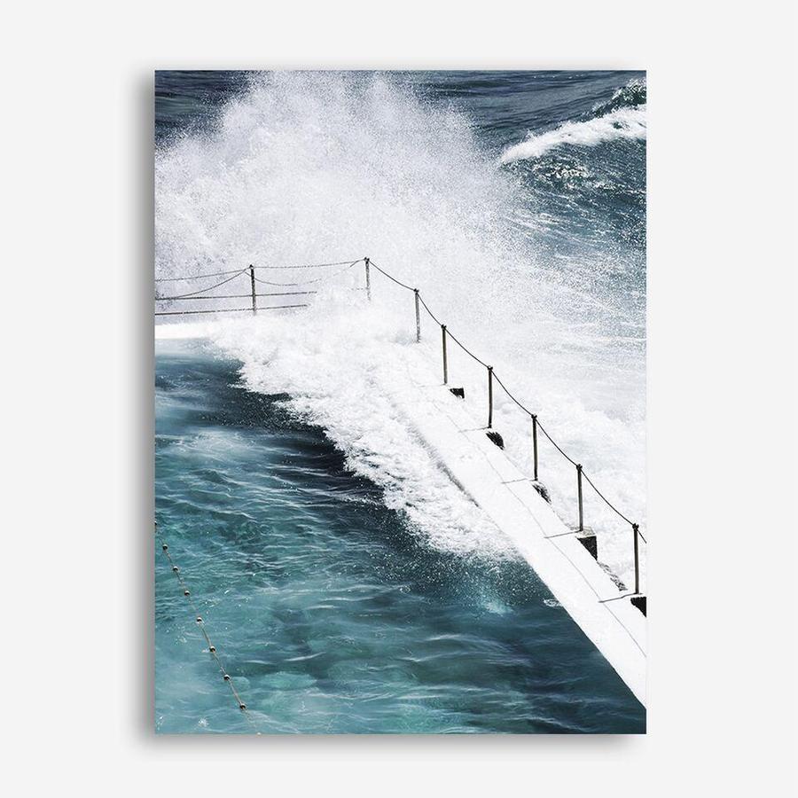 Shop Bondi Storm II Photo Canvas Print a coastal themed photography framed stretched canvas print from The Print Emporium wall artwork collection - Buy Australian made prints for the home and your interior decor space, TPE-149-CA-35X46-NF