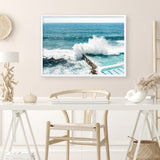 Shop Bondi Swimming Pool I Photo Art Print a coastal themed photography wall art print from The Print Emporium wall artwork collection - Buy Australian made fine art poster and framed prints for the home and your interior decor, TPE-1238-AP