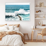 Shop Bondi Swimming Pool I Photo Canvas Print a coastal themed photography framed stretched canvas print from The Print Emporium wall artwork collection - Buy Australian made prints for the home and your interior decor space, TPE-1238-CA-35X46-NF