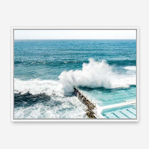 Shop Bondi Swimming Pool I Photo Canvas Print a coastal themed photography framed stretched canvas print from The Print Emporium wall artwork collection - Buy Australian made prints for the home and your interior decor space, TPE-1238-CA-35X46-NF